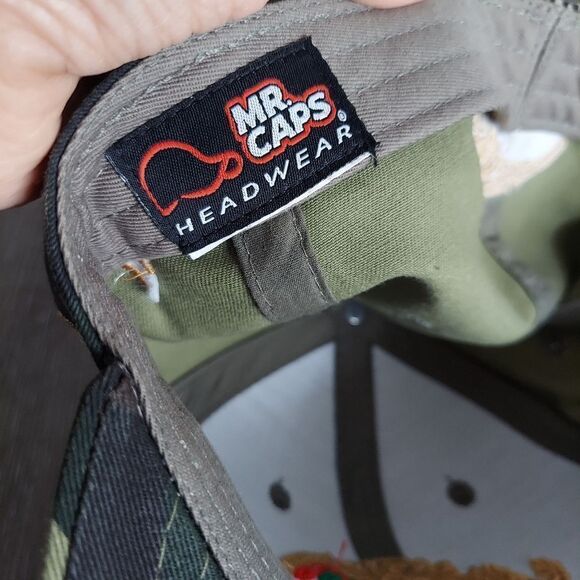 Mexico Eagle Custom Embroidered Camo Fitted Hat 7 1/8 - Picture 5 of 6